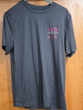 Old Navy Charcoal Short-Sleeve Tee with Pink Chest Graphic